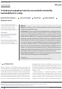 Cover page: 5-Hydroxytryptophan toxicity successfully treated by haemodialysis in a dog.