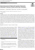 Cover page: Neuroenhancement of High-Level Cognition: Evidence for Homeostatic Constraints of Non-invasive Brain Stimulation