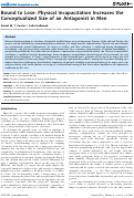 Cover page: Bound to Lose: Physical Incapacitation Increases the Conceptualized Size of an Antagonist in Men