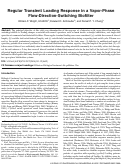 Cover page: Regular Transient Loading Response in a Vapor-Phase