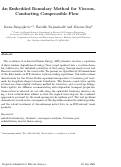 Cover page: An embedded boundary method for viscous, conducting compressible flow