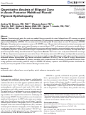 Cover page: Quantitative Analysis of Ellipsoid Zone in Acute Posterior Multifocal Placoid Pigment Epitheliopathy