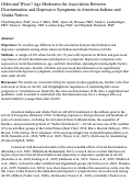 Cover page: Older and Wiser? Age Moderates the Association Between Discrimination and Depressive Symptoms in American Indians and Alaska Natives