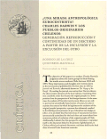 Cover page: ¿Una mirada antropológica eurocentrista? Charles Darwin y los pueblos originarios chilenos: generación, reproducción y continuidad de un discurso a partir de la inclusión y la exclusión del otro.