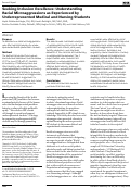 Cover page: Seeking Inclusion Excellence: Understanding Racial Microaggressions as Experienced by Underrepresented Medical and Nursing Students