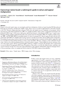 Cover page: Gynecologic tumor board: a radiologist's guide to vulvar and vaginal malignancies.