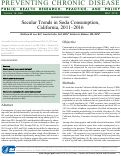 Cover page: Secular Trends in Soda Consumption, California, 2011–2016