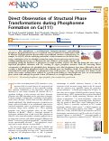 Cover page: Direct Observation of Structural Phase Transformations during Phosphorene Formation on Cu(111).