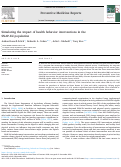 Cover page: Simulating the impact of health behavior interventions in the SNAP-Ed population