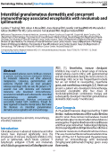 Cover page: Interstitial granulomatous dermatitis and concurrent immunotherapy associated encephalitis with nivolumab and ipilimumab