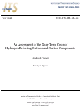 Cover page: An Assessment of the Near-Term Costs of Hydrogen Refueling Stations and Station Components