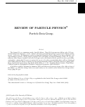 Cover page: REVIEW OF PARTICLE PHYSICS