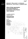 Cover page: Effective Medium Approximation of the Optical properties of electrochromic cerium-titanium oxide compounds