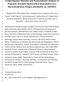 Cover page: Comprehensive genomic and transcriptomic analysis of polycyclic aromatic hydrocarbon degradation by a mycoremediation fungus, Dentipellis sp. KUC8613