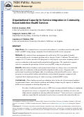 Cover page: Organizational capacity for service integration in community-based addiction health services.