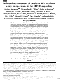 Cover page: Independent assessment of candidate HIV incidence assays on specimens in the CEPHIA repository