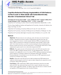 Cover page: Cognitive-Behavioral Therapy Augmentation of SSRI Reduces Cortisol Levels in Older Adults With Generalized Anxiety Disorder: A Randomized Clinical Trial