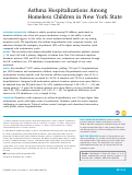 Cover page: Asthma Hospitalizations Among Homeless Children in New York State