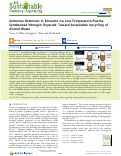 Cover page: Ammonia Retention in Biowaste via Low-Temperature-Plasma-Synthesized Nitrogen Oxyacids: Toward Sustainable Upcycling of Animal Waste.