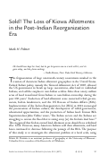 Cover page: Sold! The Loss of Kiowa Allotments in the Post-Indian Reorganization Era