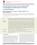 Cover page: Fractional flow reserve by computerized tomography and subsequent coronary revascularization.