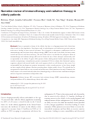 Cover page: Narrative review of immunotherapy and radiation therapy in elderly patients.