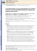 Cover page: Association between n-3 polyunsaturated fatty acid content of red blood cells and inflammatory biomarkers in patients with peripheral artery disease