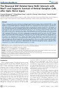Cover page: The Neuronal EGF-Related Gene Nell2 Interacts with Macf1 and Supports Survival of Retinal Ganglion Cells after Optic Nerve Injury