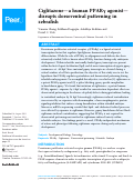 Cover page: Ciglitazone—a human PPARγ agonist—disrupts dorsoventral patterning in zebrafish