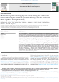 Cover page: Moderate-to-vigorous intensity physical activity among U.S. adolescents before and during the COVID-19 pandemic: Findings from the Adolescent Brain Cognitive Development Study