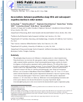 Cover page: Associations between quantitative sleep EEG and subsequent cognitive decline in older women