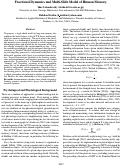 Cover page: Fractional Dynamics and Multi-Slide Model of Human Memory