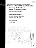 Cover page: Proceedings of the Workshop on Methods for Neutron Scattering Instrumentation Design