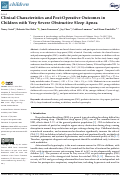 Cover page: Clinical Characteristics and Post-Operative Outcomes in Children with Very Severe Obstructive Sleep Apnea.