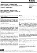 Cover page: Image-Based 3-Dimensional Characterization of Laryngotracheal Stenosis in Children.