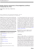 Cover page: Robust Algebraic Segmentation of Mixed Rigid-Body and Planar Motions from Two Views