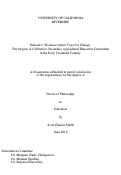 Cover page: Edward J. Wickson's Quiet Voice for Change: The Origins of California's Secondary Agricultural Education Curriculum in the Early Twentieth Century