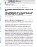 Cover page: Relationship between transdiagnostic dimensions of psychopathology and traumatic brain injury (TBI): A TRACK-TBI study.