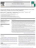 Cover page: The association between self-rated eating habits and dietary behavior in two Latino neighborhoods: Findings from Proyecto MercadoFRESCO