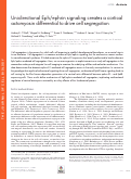 Cover page: Unidirectional Eph/ephrin signaling creates a cortical actomyosin differential to drive cell segregation.