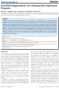 Cover page: Low-Rank Regularization for Learning Gene Expression Programs