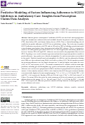 Cover page: Predictive Modeling of Factors Influencing Adherence to SGLT-2 Inhibitors in Ambulatory Care: Insights from Prescription Claims Data Analysis.