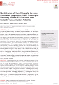 Cover page: Identification of Novel Kaposi's Sarcoma-Associated Herpesvirus Orf50 Transcripts: Discovery of New RTA Isoforms with Variable Transactivation Potential