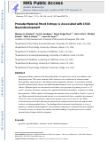 Cover page: Prenatal maternal mood entropy is associated with child neurodevelopment.