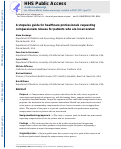 Cover page: A stepwise guide for healthcare professionals requesting compassionate release for patients who are incarcerated