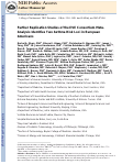 Cover page: Further replication studies of the EVE Consortium meta-analysis identifies 2 asthma risk loci in European Americans