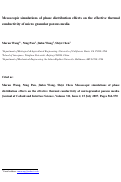 Cover page: Mesoscopic simulations of phase distribution effects on the effective thermal conductivity of microgranular porous media