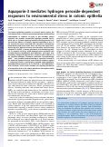 Cover page: Aquaporin-3 mediates hydrogen peroxide-dependent responses to environmental stress in colonic epithelia