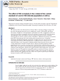 Cover page: The effect of HIV on malaria in the context of the current standard of care for HIV-infected populations in Africa