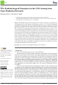 Cover page: New Radiobiological Principles for the CNS Arising from Space Radiation Research